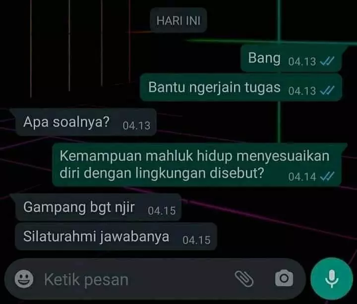 chat lucu minta saran ke teman © 2021 instagram.com