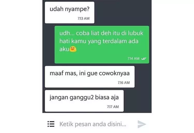 Chat tanya ke pengemudi ojek © Twitter Chat tanya ke pengemudi ojek © Twitter