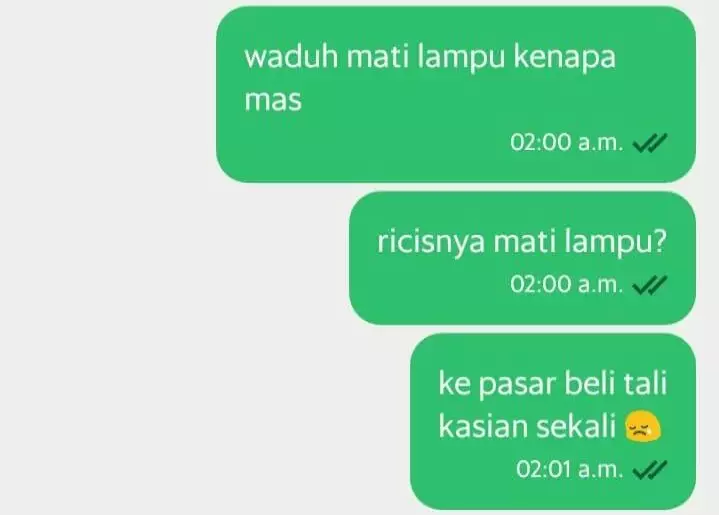 Chat tanya ke pengemudi ojek © Twitter Chat tanya ke pengemudi ojek © Twitter