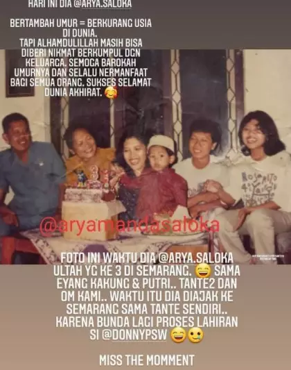  Potret masa kecil pesinetron saat ulang tahun dari berbagai sumber