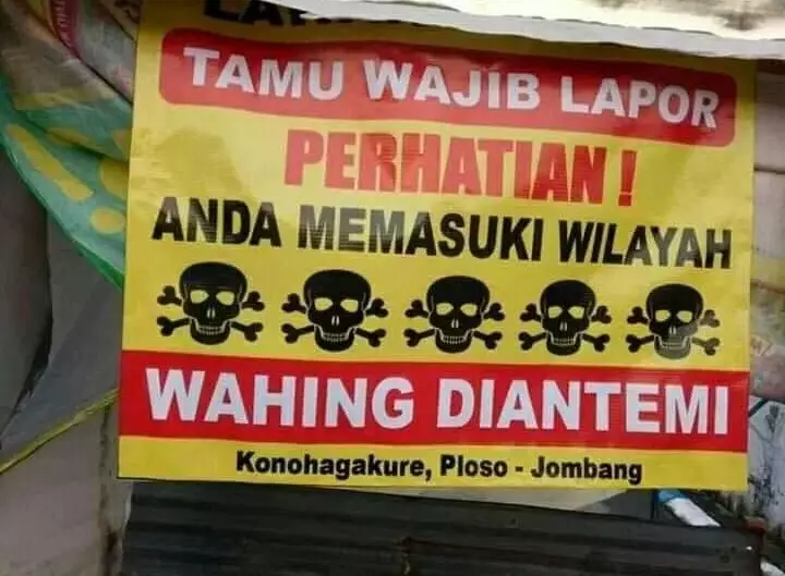 spanduk bahaya Covid 19 © berbagai sumber spanduk bahaya Covid 19 © berbagai sumber