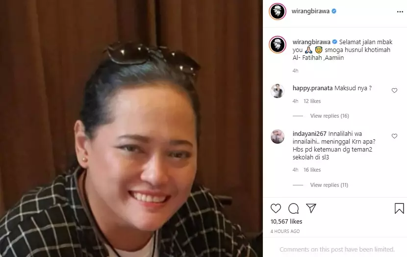 Ucapan duka mendalam seleb atas meninggalnya Mbak You dari berbagai sumber