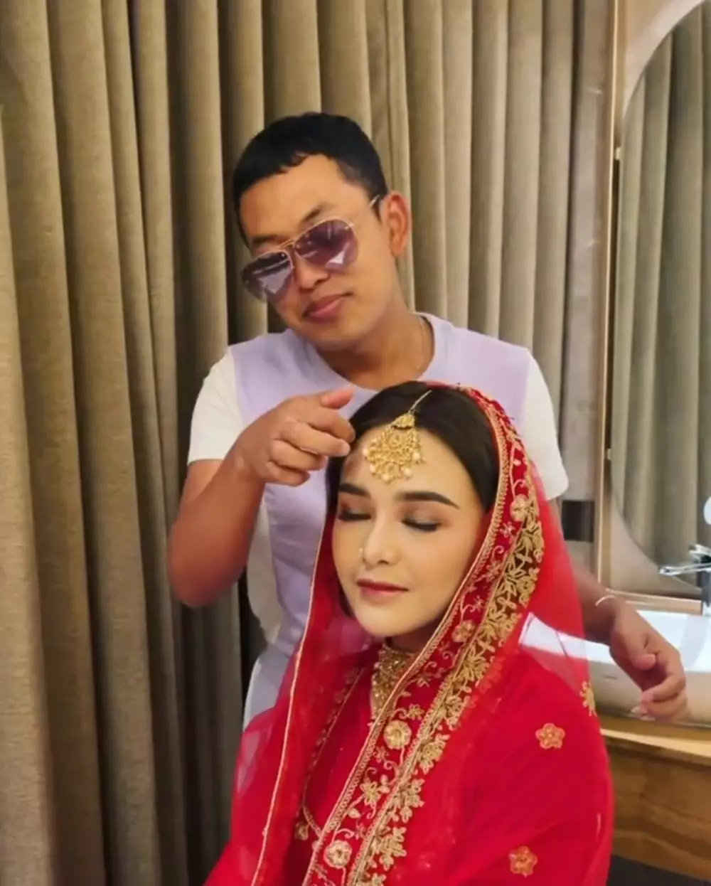 Gaya Amanda Manopo pakai busana India © 2021 brilio.net