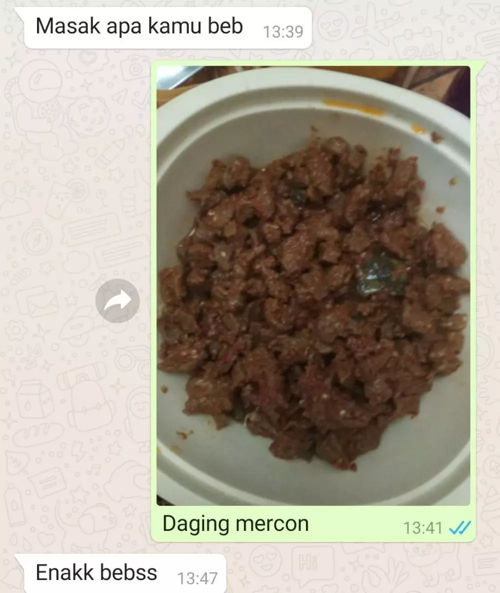 Chat lucu pamer masakan © Twitter