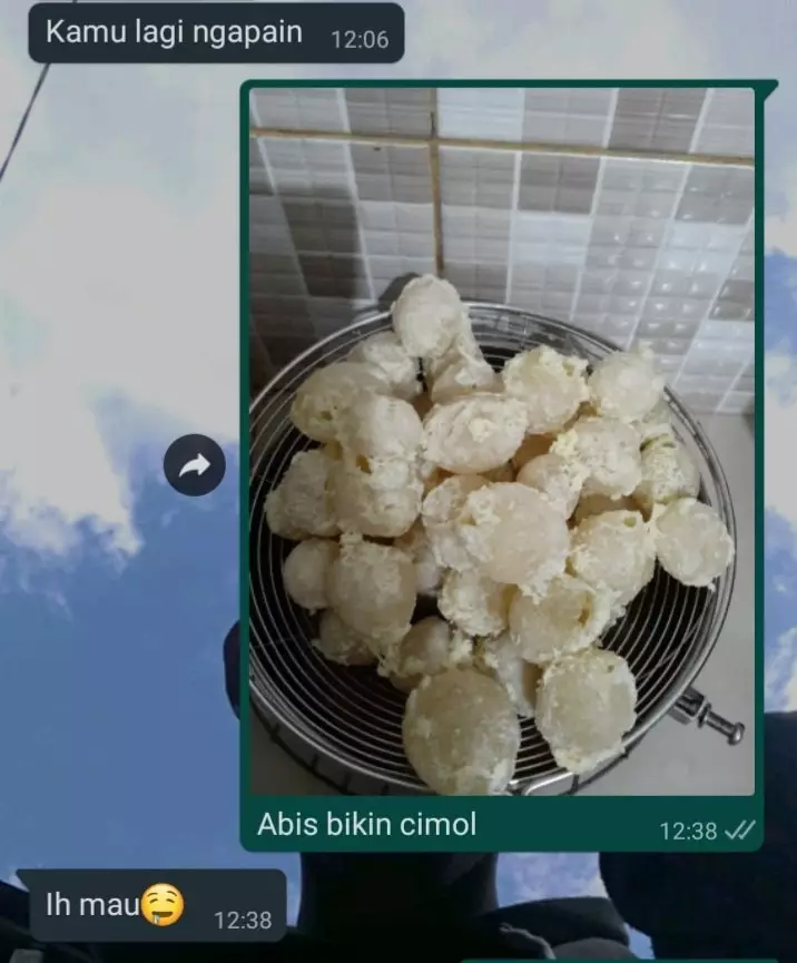 Chat lucu pamer masakan © Twitter