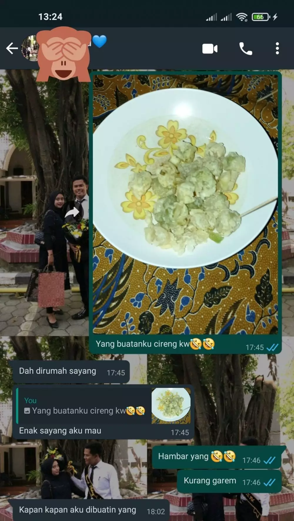 Chat lucu pamer masakan © Twitter