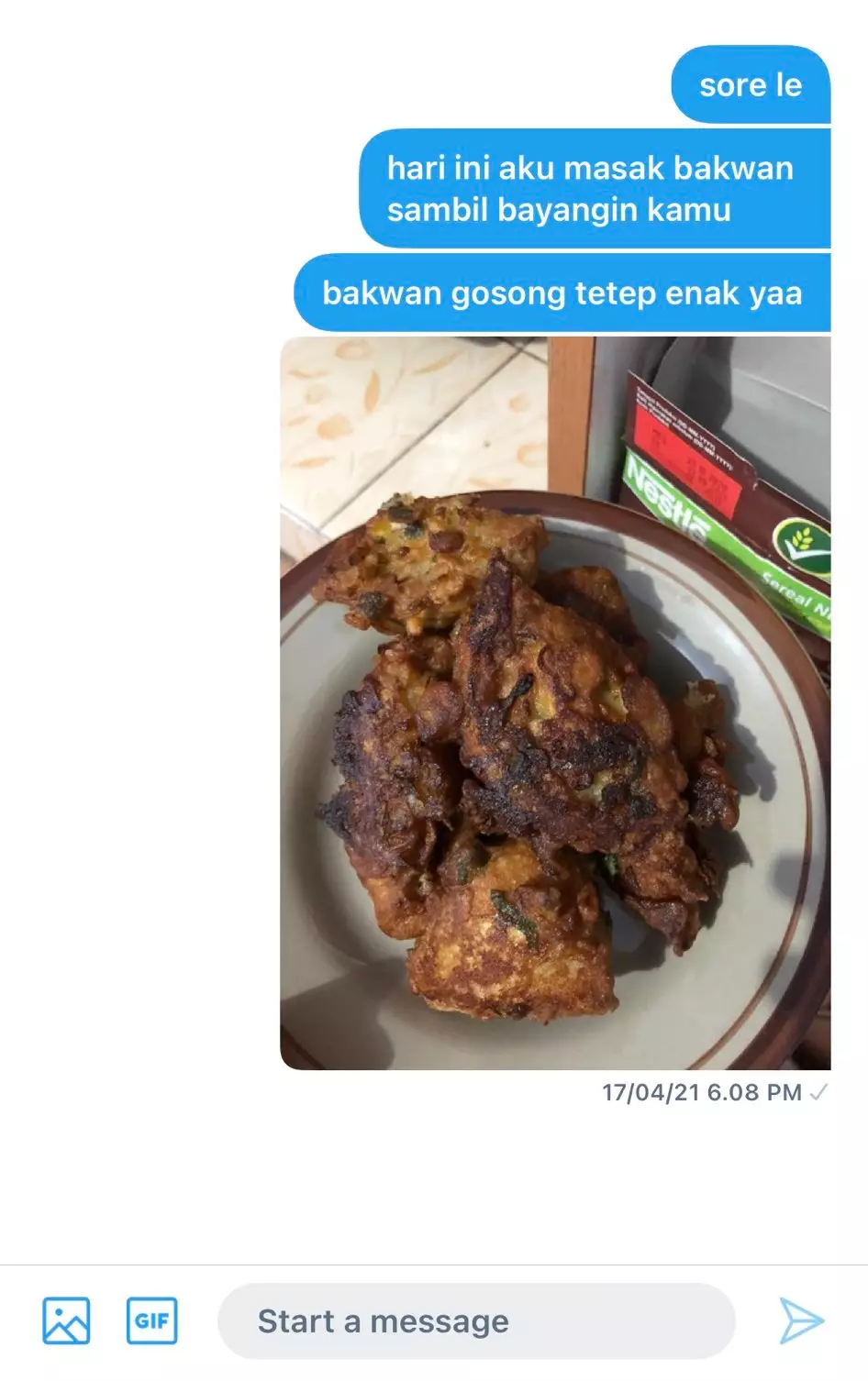 Chat lucu pamer masakan © Twitter