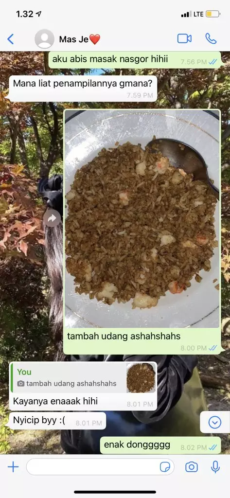Chat lucu pamer masakan © Twitter