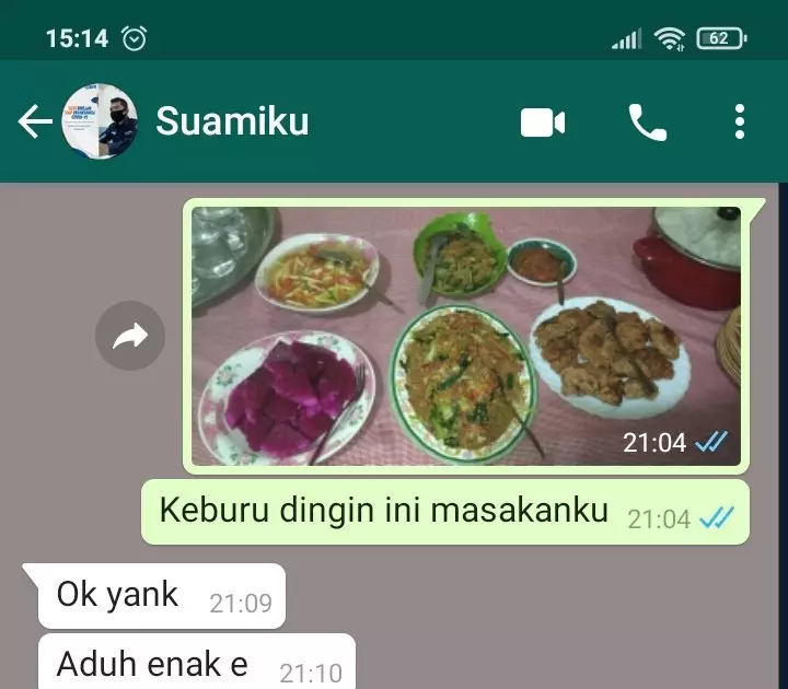 Chat lucu pamer masakan © Twitter