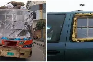 10 Penampakan kaca mobil ini absurdnya bikin gagal paham