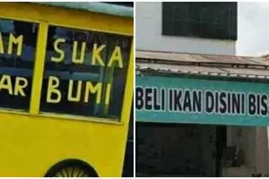 7 Cara nyeleneh promosi penjual ayam dan ikan bakar, bikin cekikikan