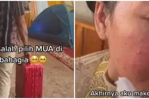 Salah pilih MUA saat menikah, wajah pengantin ini bikin melongo