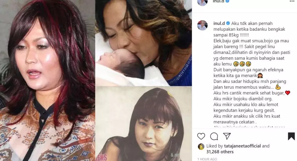 Inul bobot 85 kg © Instagram