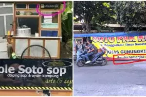 10 Spanduk lucu penjual soto ini bikin pengin nyengir lebar