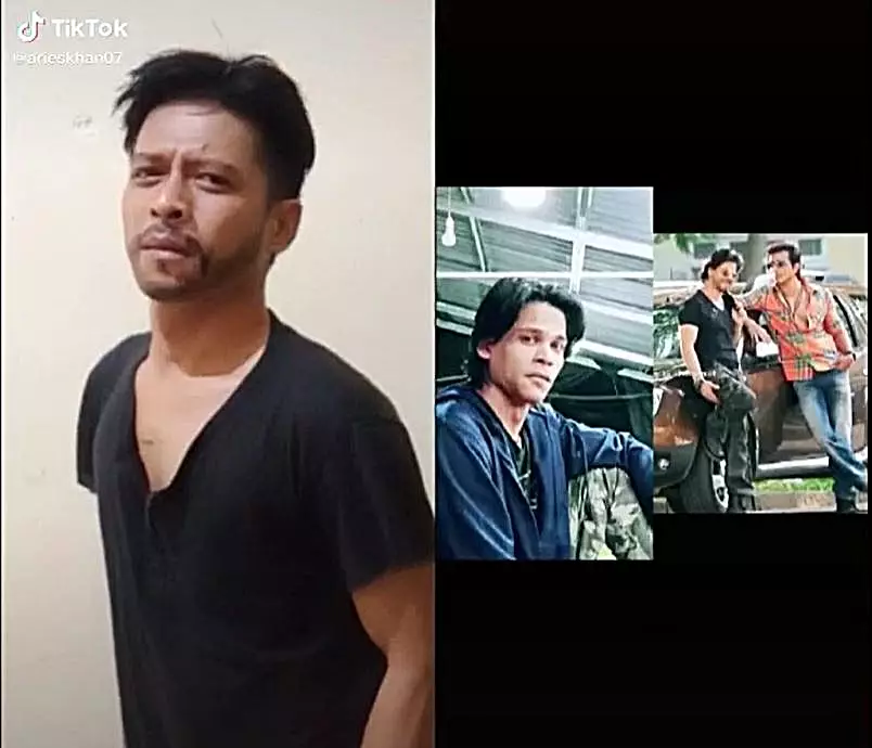 Aris mirip Ariel dan Shah Rukh Khan © TikTok