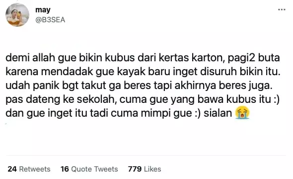 Pengalaman lucu MOS SMP 01 © Twitter