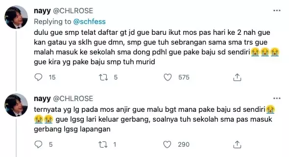 Pengalaman lucu MOS SMP 2 © Twitter