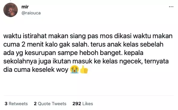 Pengalaman lucu MOS SMP 5 © Twitter