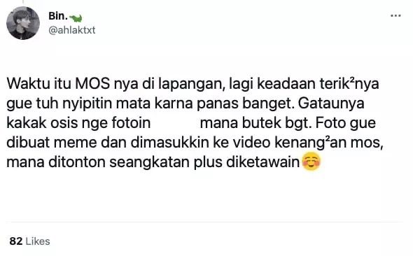 Pengalaman lucu MOS SMP 10 © Twitter