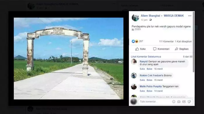 Potret lucu gapura © 1cak.com