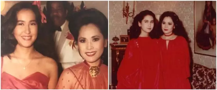 8 Potret lawas Dewi Soekarno dengan sang anak, parasnya bikin terpana