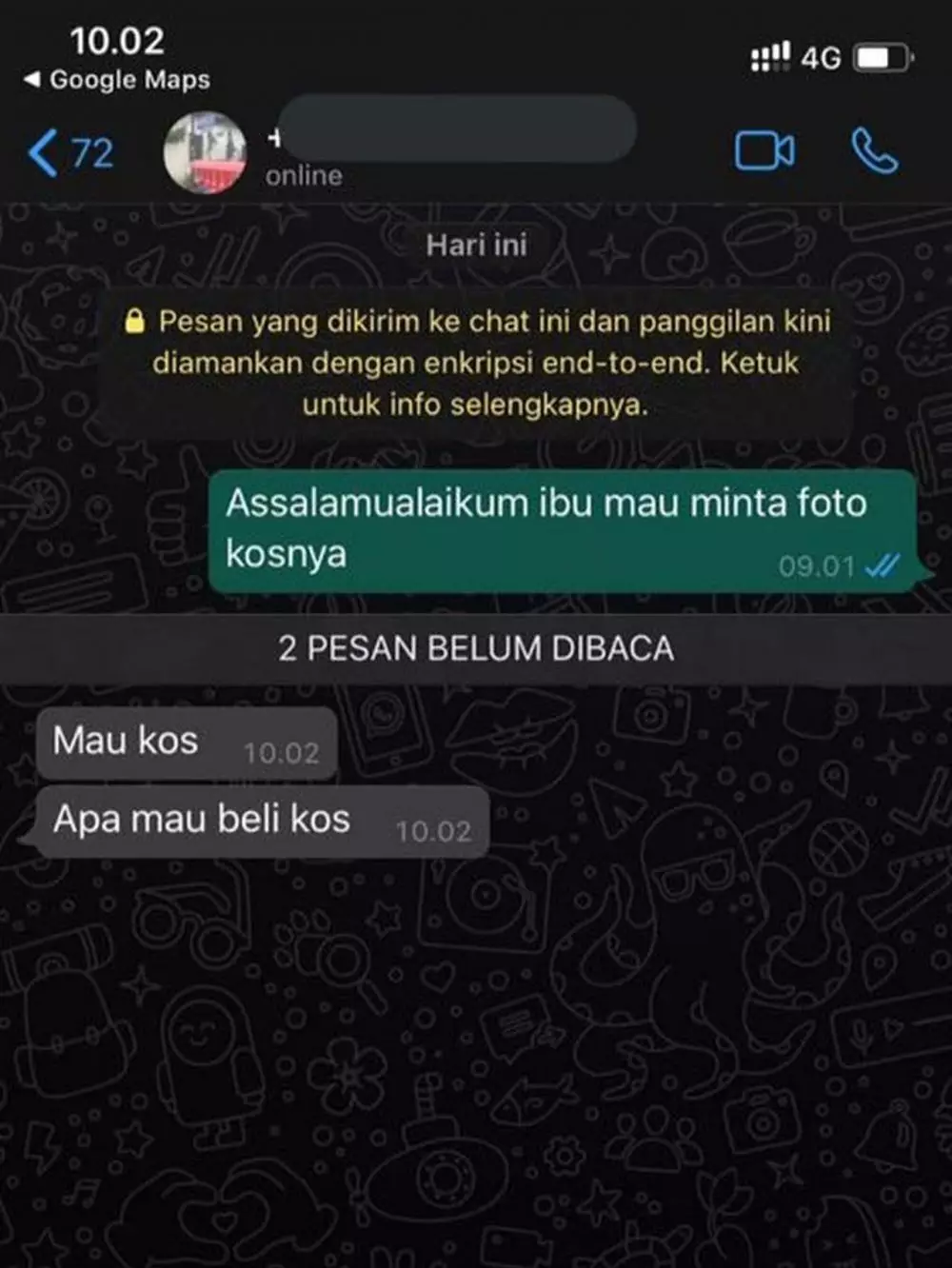 Chat lucu mencari kosan © berbagai sumber Chat lucu mencari kosan © berbagai sumber