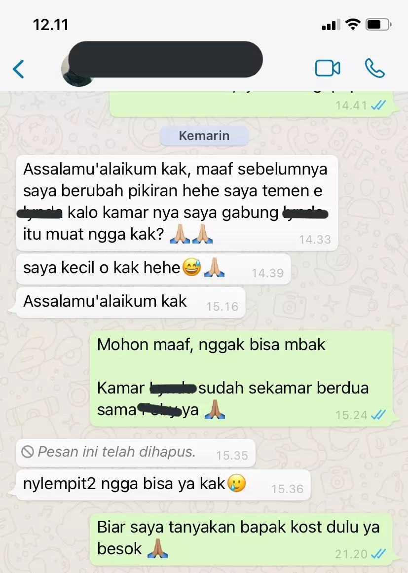 Chat lucu mencari kosan © berbagai sumber Chat lucu mencari kosan © berbagai sumber