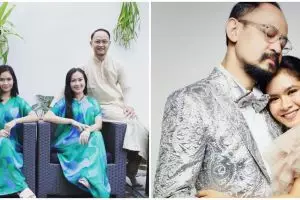 8 Potret kedekatan suami Iis Dahlia dan Salshadilla putri sambungnya