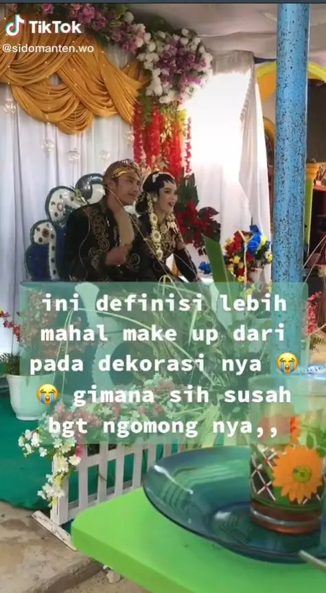 pengantin pilih MUA lebih mahal dibanding dekorasi © TikTok pengantin pilih MUA lebih mahal dibanding dekorasi © TikTok