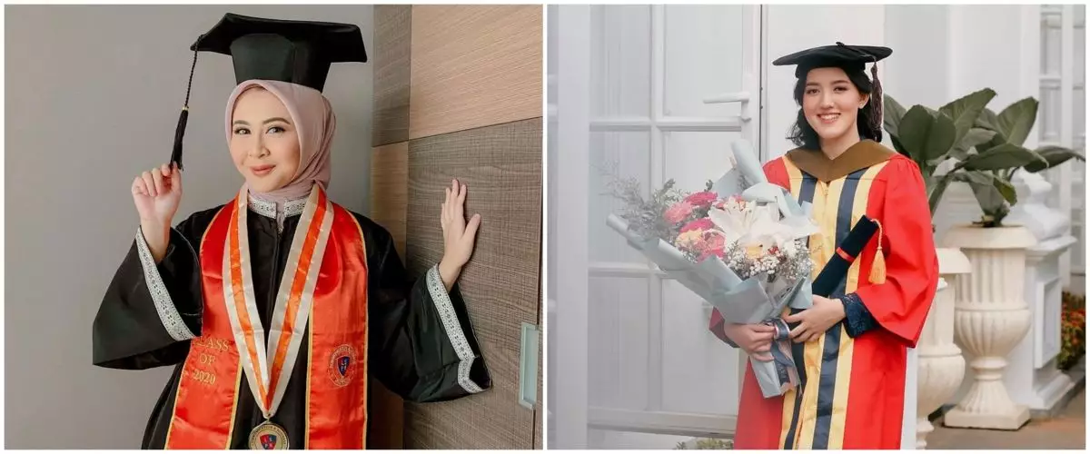 Gaya 8 seleb rayakan wisuda online, Asila Maisa stylish abis