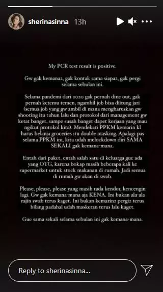 Sherina Munaf positif Covid-19 © 2021 brilio.net