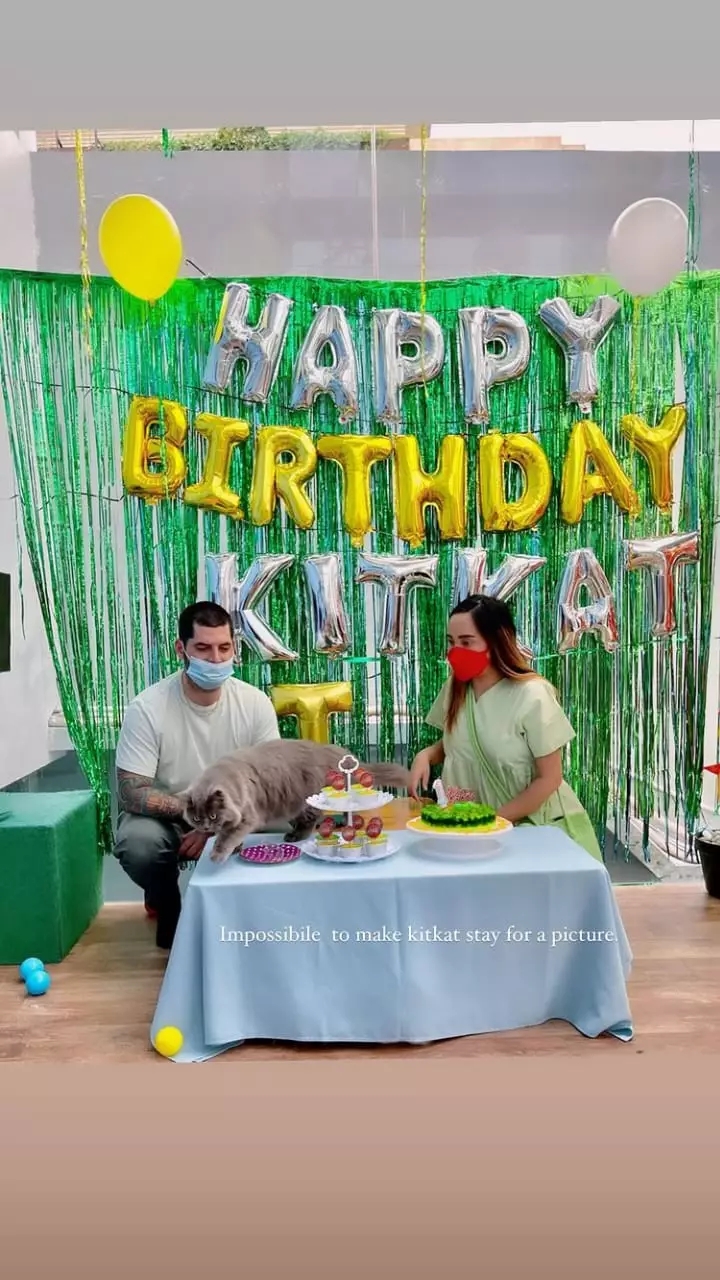 momen salmafina sunan rayakan ultah kucing © instagram