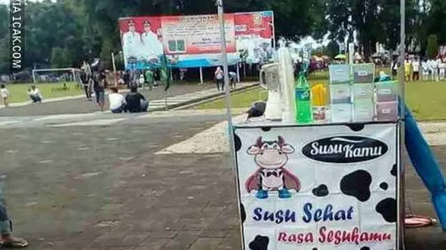 Cara pedagang promosi susu © berbagai sumber