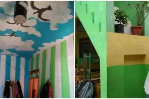10 Potret lucu dinding rumah ini warnanya bikin geleng-geleng