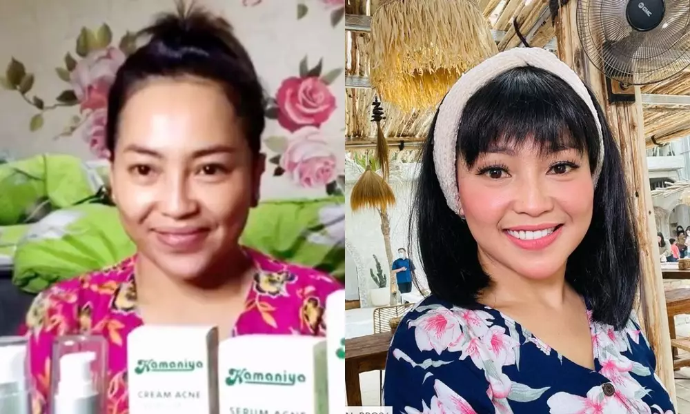 komedian tanpa dan pakai makeup © Instagram