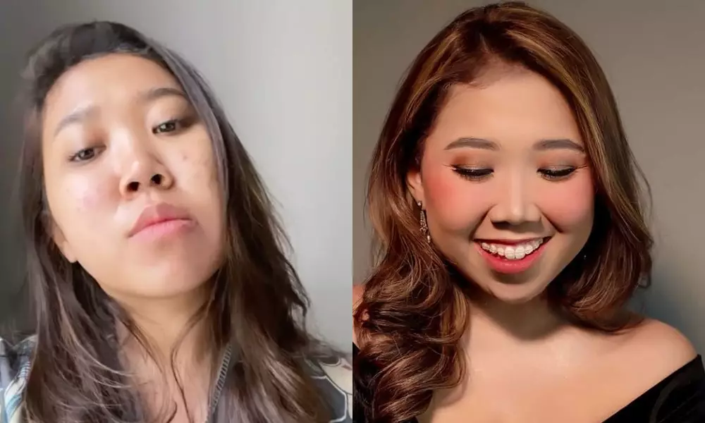 komedian tanpa dan pakai makeup © Instagram