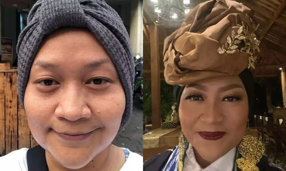 komedian tanpa dan pakai makeup © Instagram