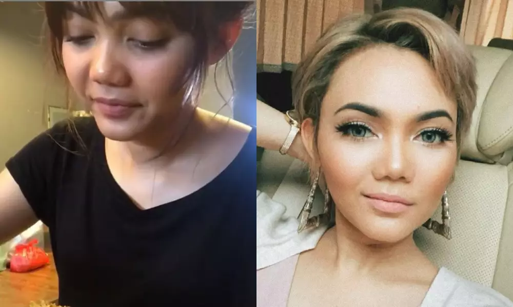 komedian tanpa dan pakai makeup © Instagram