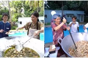 10 Potret Sarwendah dan Ruben Onsu masak besar, karyawan sampai antre