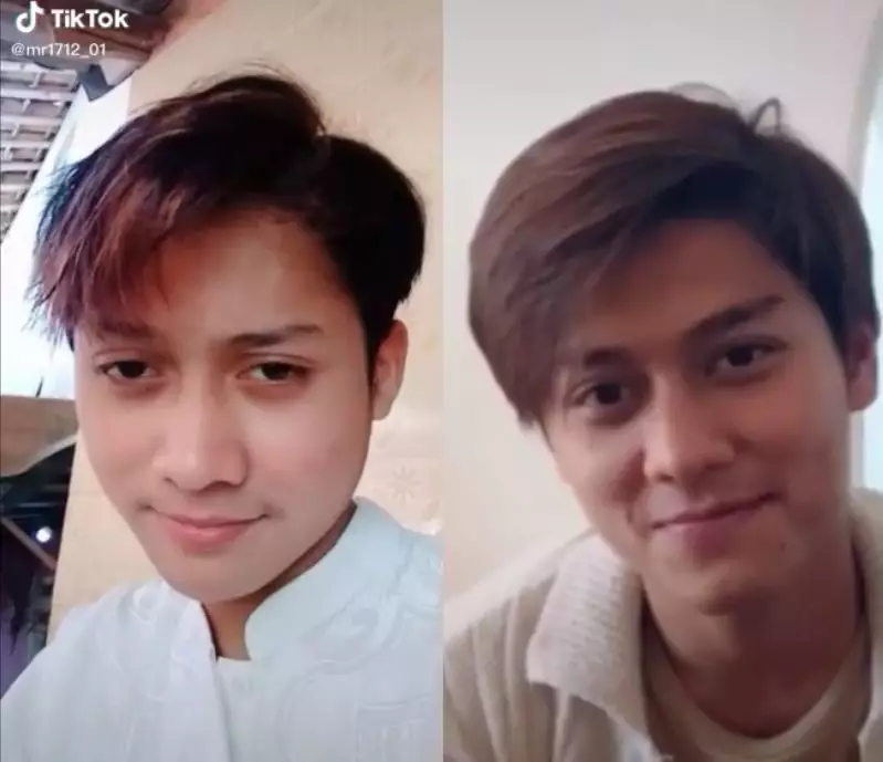 potret Adji mirip Leslar © TikTok
