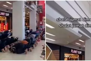 Viral mal di Makassar disulap jadi tempat salat Jumat, ini potretnya