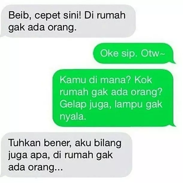 chat lucu niatnya romantis © 2021 instagram.com
