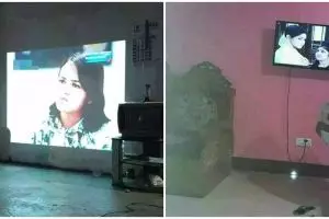 10 Potret lucu totalitas orang nonton TV ini bikin tepuk jidat
