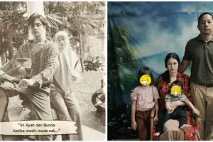 Gaya pemotretan 9 keluarga seleb dengan tema jadul, ikonik abis