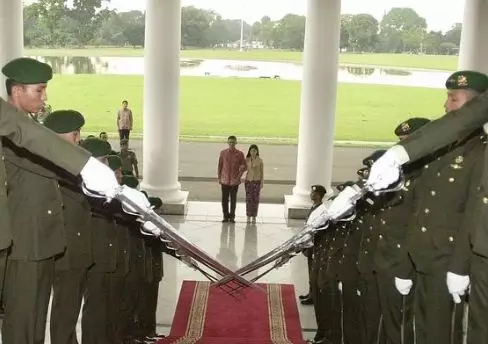 pedang pora pernikahan AHY © 2021 brilio.net