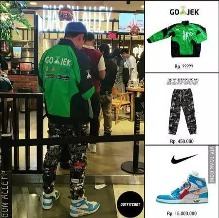 Outfit lucu driver ojek online © berbagai sumber Outfit lucu driver ojek online © berbagai sumber