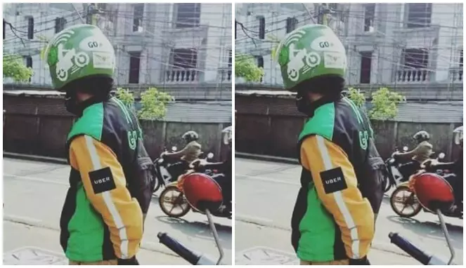 Outfit lucu driver ojek online © berbagai sumber Outfit lucu driver ojek online © berbagai sumber