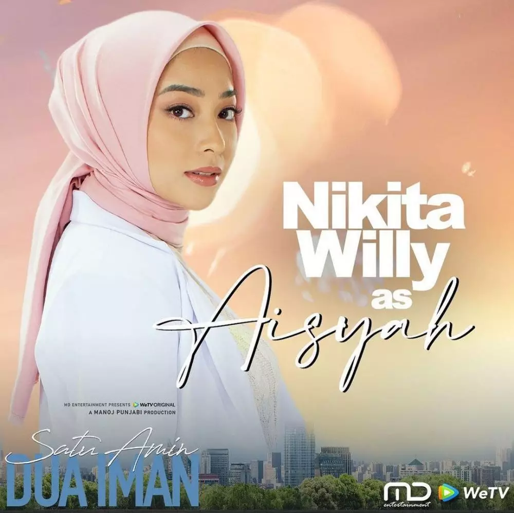 Pesona Nikita Willy berhijab di web series 1 Iman 2 Amin Instagram