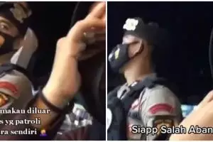 Cewek ini makan di warung saat PPKM lalu kena patroli saudara sendiri