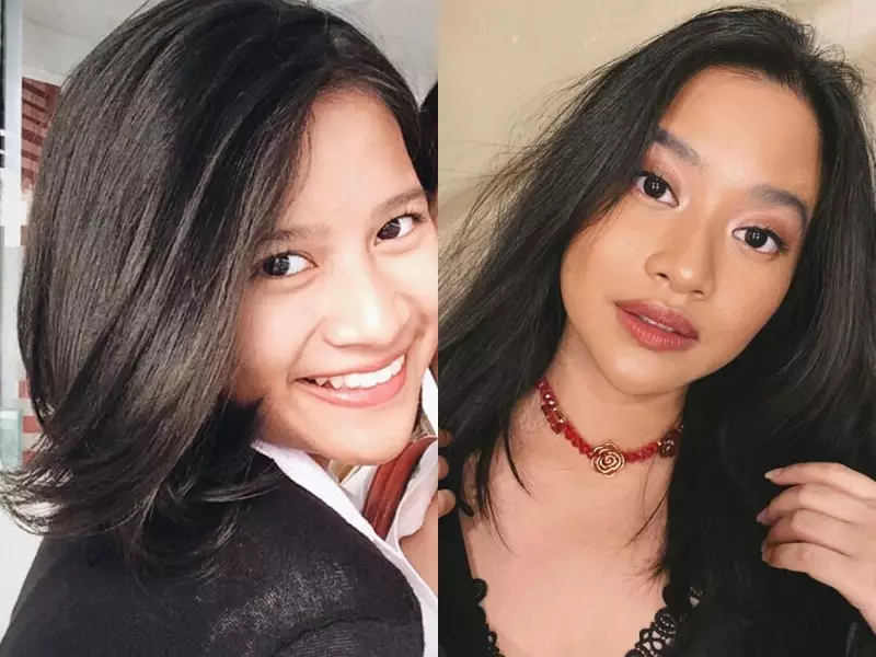 putri pedangdut tanpa dan pakai makeup © Instagram
